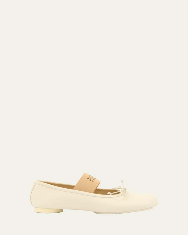Atomic Leather Ballerina Flats